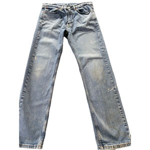 Levi’s 505 Jeans 34x32 Relaxed Fit Distressed Paint Splatter Workwear 90s Y2K